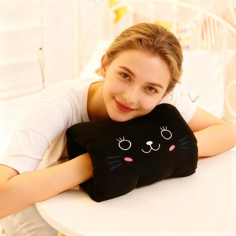 Cartoon Hand Pillow Hand Warmer Multifunction Home Animal Plush Muffs Winter Hugging Warm Arm Cushion for Women Men Home Travel Office Warmers - Image 2